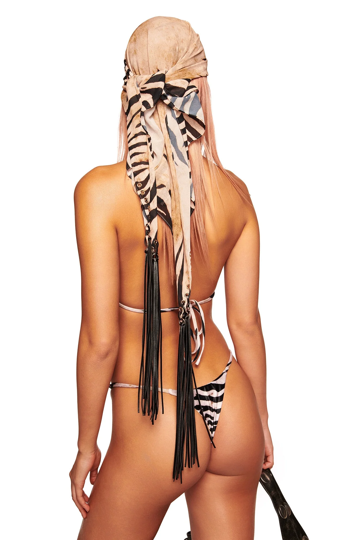 ALLUNA MULTI-WEAR TASSEL SCARF - WILD SIDE - Image 6