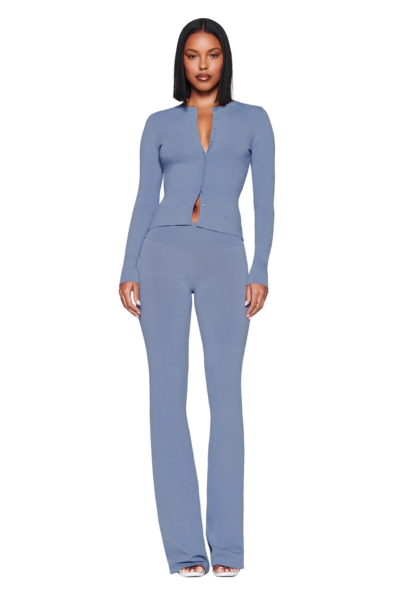 AUDRINA CARDIGAN 2.0 - BLUE : STEEL BLUE