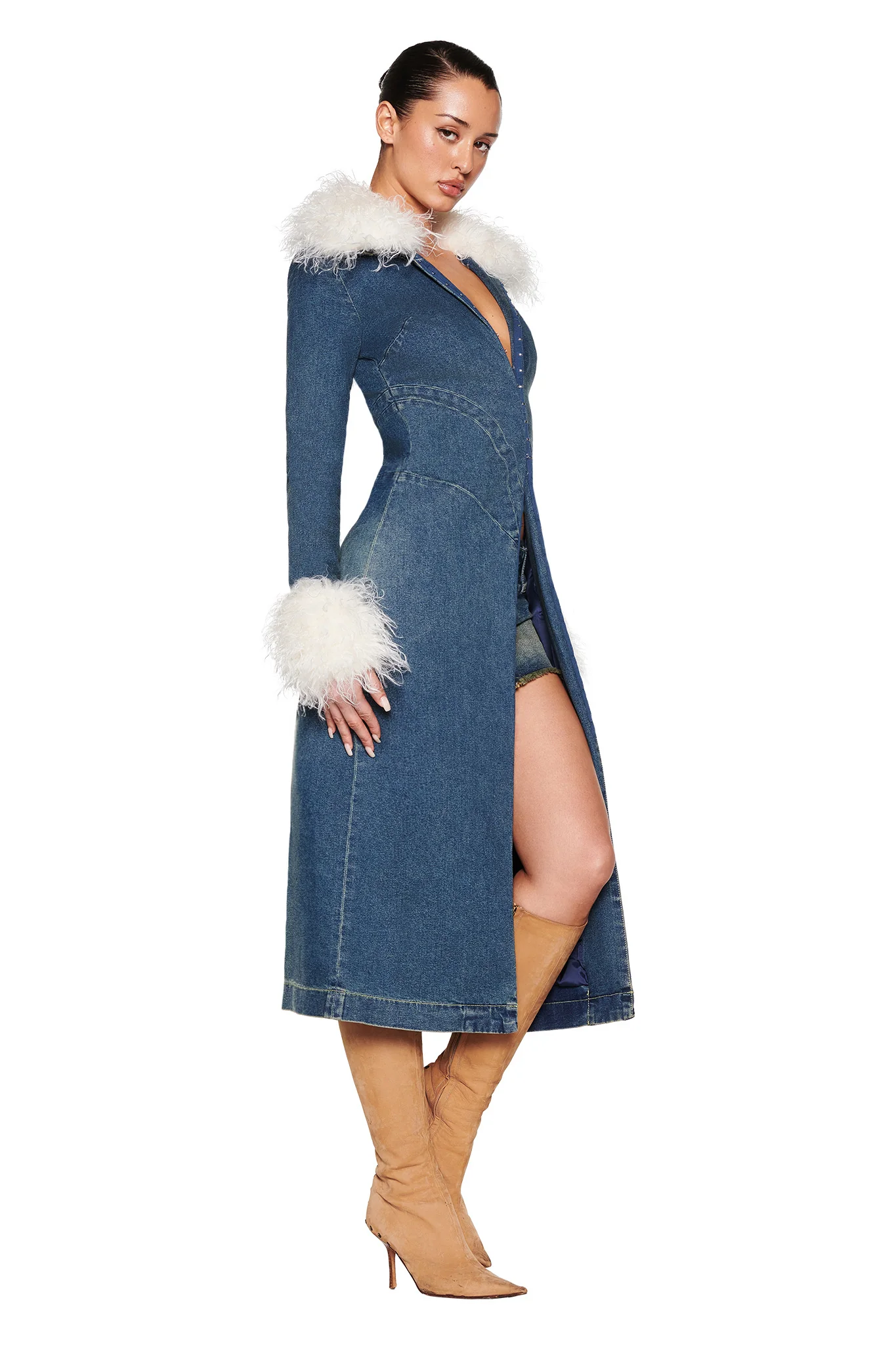 SYLVIE COAT - BLUE : BLUE DENIM - Image 4